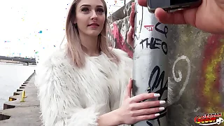 GERMAN SCOUT - Undernourished German Becky California First Time Porn Casting at Last in Berlin