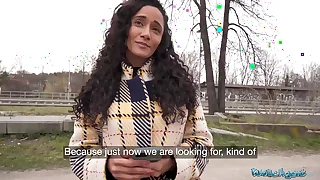 This big ass big tits Latina did not mind I had a camera&excl; - Public Agent